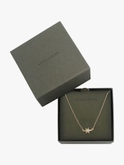 AllSaints Gold Tone Starburst Pendant Necklace - Image 4 of 4
