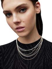AllSaints Gold Tone Mixed Layered Necklace - Image 3 of 4