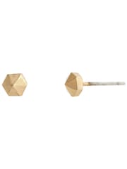 AllSaints Gold Tone Toggle Bar Front Back Earrings Set - Image 2 of 5