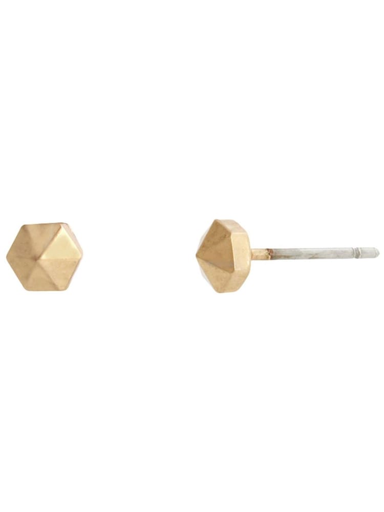 AllSaints Gold Tone Toggle Bar Front Back Earrings Set - Image 2 of 5