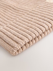 Бежевый/Серый - Knitted Beanie Hats 3 Pack (1-16yrs) - Image 3 of 6
