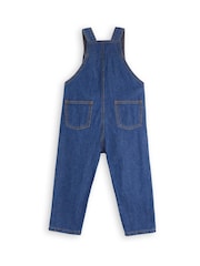 Girls Blue Personalised Monnagrammed 100% Cotton Dungarees by Alphabet - Image 3 of 6