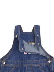 Girls Blue Personalised Monnagrammed 100% Cotton Dungarees by Alphabet - Image 4 of 6