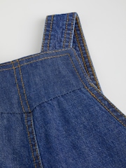 Girls Blue Personalised Monnagrammed 100% Cotton Dungarees by Alphabet - Image 6 of 6