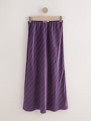 Marineblau/Burgunderrot - Stripe Column Skirt - Bild 6 von 8