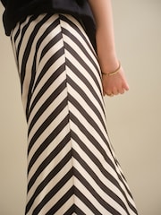 Schwarz/Weiß - Stripe Column Skirt - Bild 5 von 8