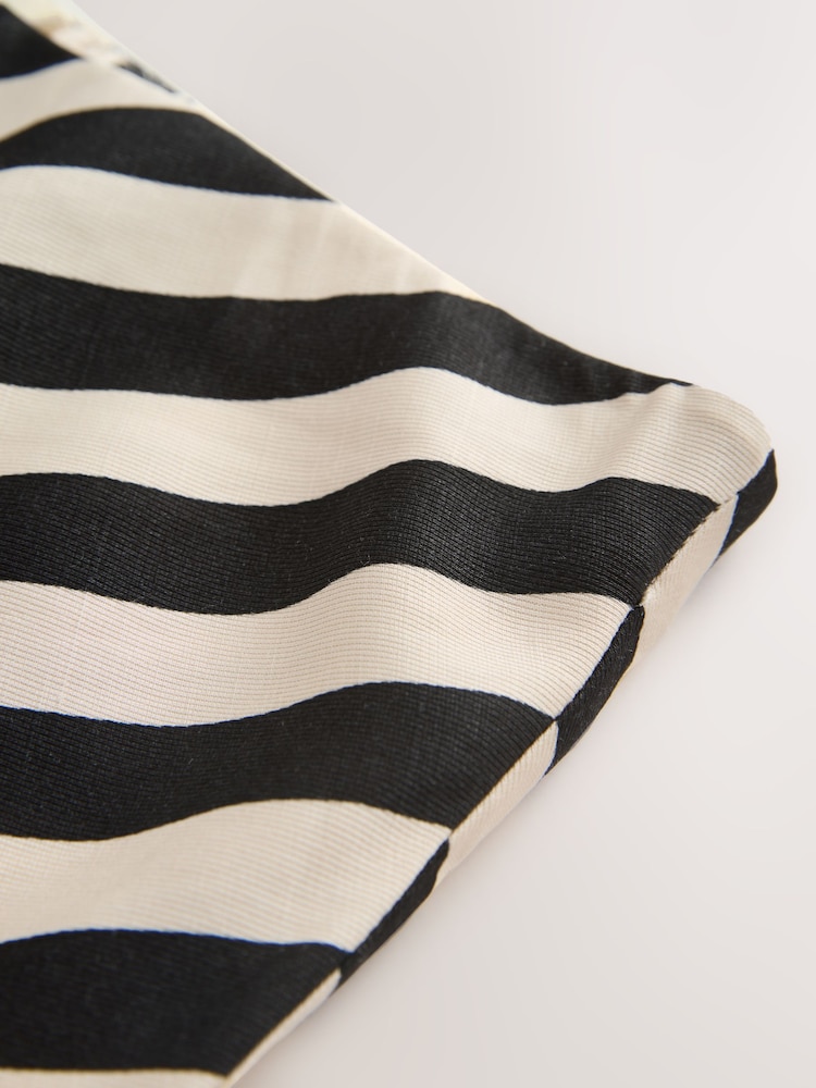 Schwarz/Weiß - Stripe Column Skirt - Bild 8 von 8