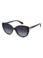 Polaroid Cat Eye Black Sunglasses With Jewel Embellishment - Image 1 of 8