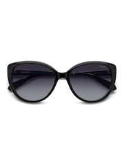 Polaroid Cat Eye Black Sunglasses With Jewel Embellishment - Image 3 of 8