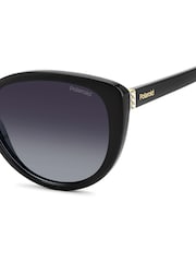 Polaroid Cat Eye Black Sunglasses With Jewel Embellishment - Image 5 of 8
