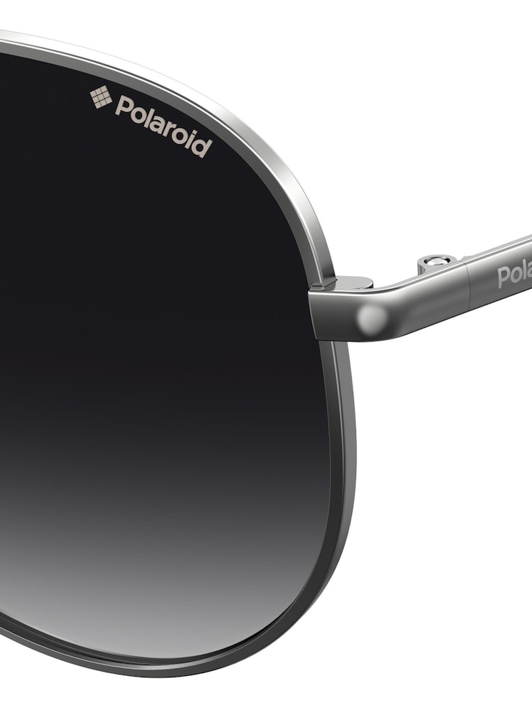 Polaroid Monochrome Pilot Black Sunglasses - Image 2 of 4