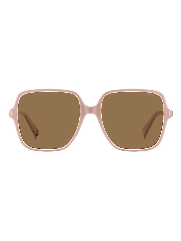 Polaroid Oversized Pink Square Sunglasses - Image 1 of 6