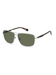 Polaroid Grey Navigator Sunglasses - Image 3 of 5