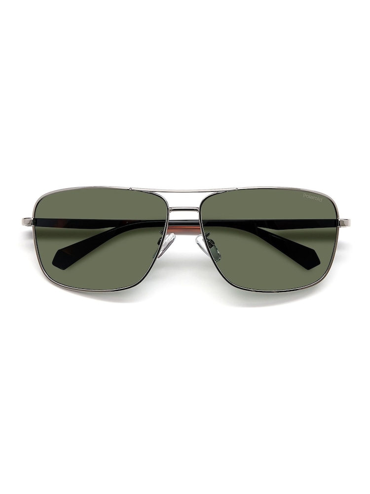 Polaroid Grey Navigator Sunglasses - Image 4 of 5