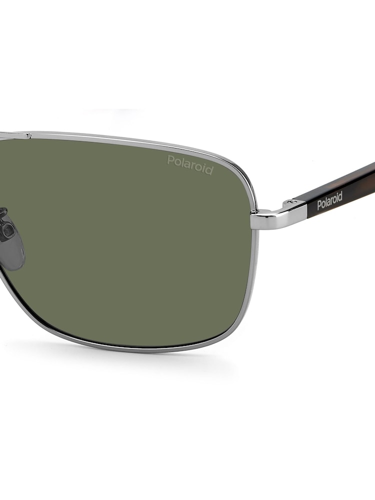 Polaroid Grey Navigator Sunglasses - Image 5 of 5 Polaroid Grey Navigator Sunglasses - Image 5 of 5