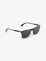 Polaroid Rectangular Black Sunglasses - 圖片 1，共 10