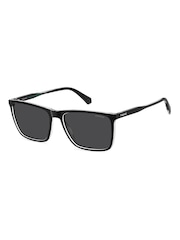 Polaroid Rectangular Black Sunglasses - 圖片 2，共 10