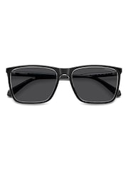 Polaroid Rectangular Black Sunglasses - 圖片 3，共 10