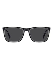 Polaroid Rectangular Black Sunglasses - 圖片 4，共 10