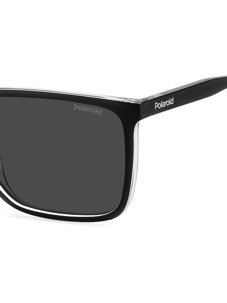 Polaroid Rectangular Black Sunglasses - Image 6 of 6