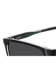 Polaroid Rectangular Black Sunglasses - 圖片 7，共 10