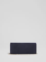 LK Bennett Blue Daisy Suede Long Clasp Clutch Bag - Image 2 of 3