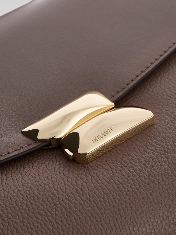 LK Bennett Natural Darcie Leather Top Handle Cross-Body - Image 5 of 5