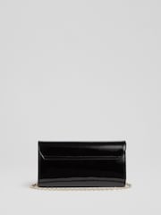 LK Bennett Florence Patent Curve Flap Clutch Bag - Bild 2 von 3