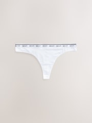 Leopard Print Thong Logo Knickers 4 Pack - Image 5 of 7