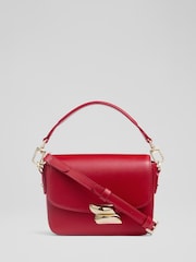 LK Bennett Red Frankie Smooth Leather Core Cross-Body - Image 1 of 5