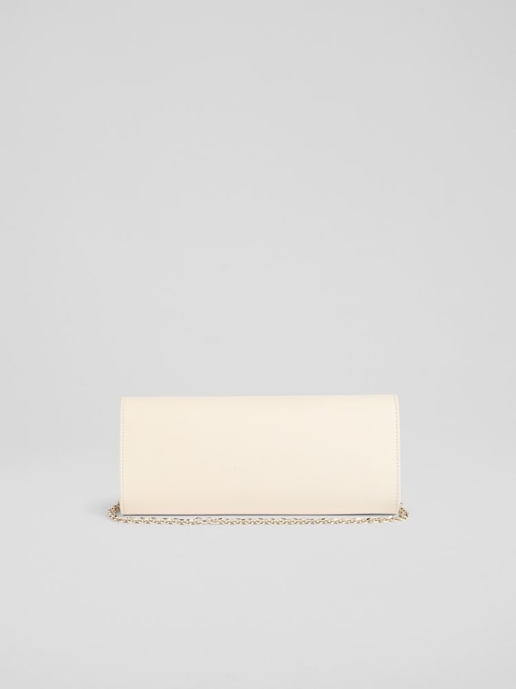 LK Bennett Natural Daisy Nappa Leather Long Clasp Clutch Bag - Image 2 of 3