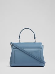 LK Bennett Blue Darcie Leather Top Handle Cross-Body - Image 3 of 6