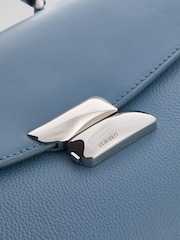 LK Bennett Blue Darcie Leather Top Handle Cross-Body - Image 6 of 6