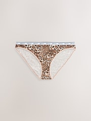 Leopard Print High Leg Logo Knickers 4 Pack - Image 3 of 7