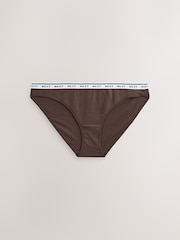 Leopard Print High Leg Cotton Logo Knickers 4 Pack - Image 8 of 11