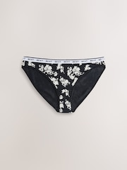 Black/White High Leg Logo Knickers 4 Pack - Image 2 of 7