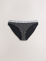 Black/White High Leg Logo Knickers 4 Pack - Image 5 of 7