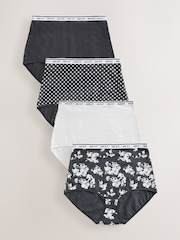 Negro/blanco crudo - Pack de 4 bragas con logotipo - Imagen 1 de 7