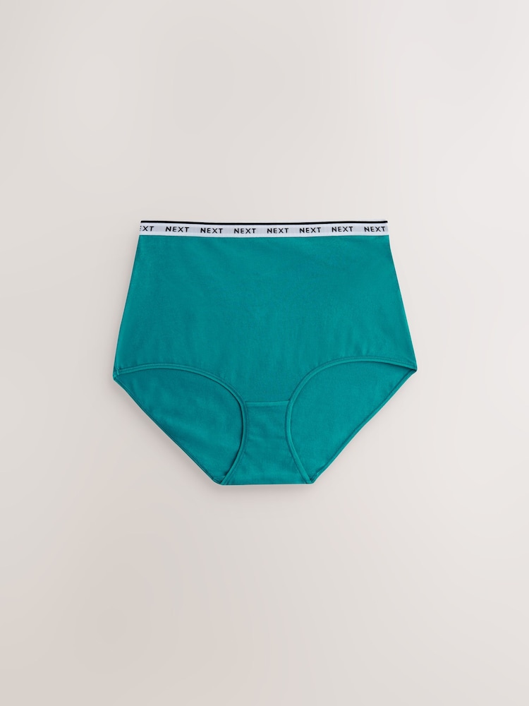 Gingham Print Full Brief Logo Knickers 7 Pack - Image 2 of 10
