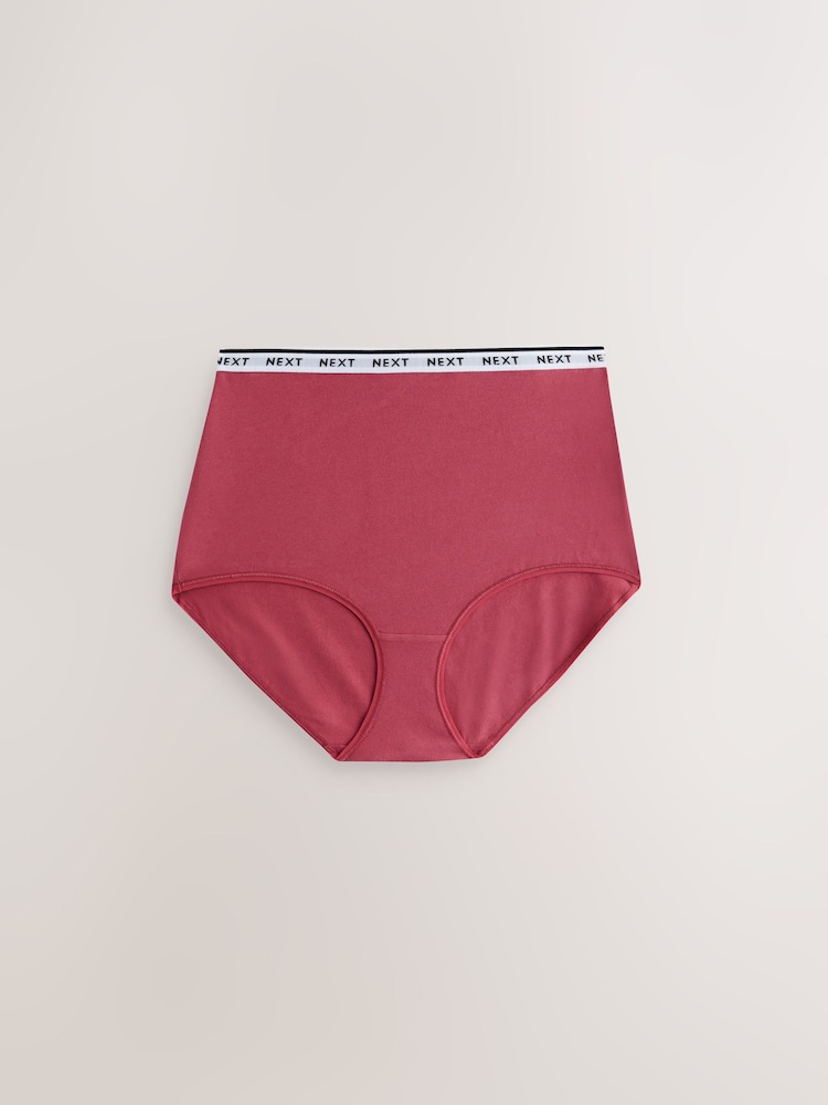 Gingham Print Full Brief Logo Knickers 7 Pack - Image 4 of 10