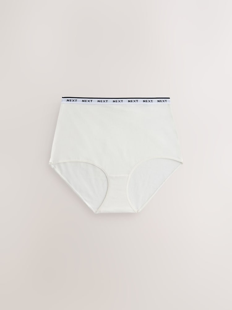 Gingham Print Full Brief Logo Knickers 7 Pack - Image 6 of 10