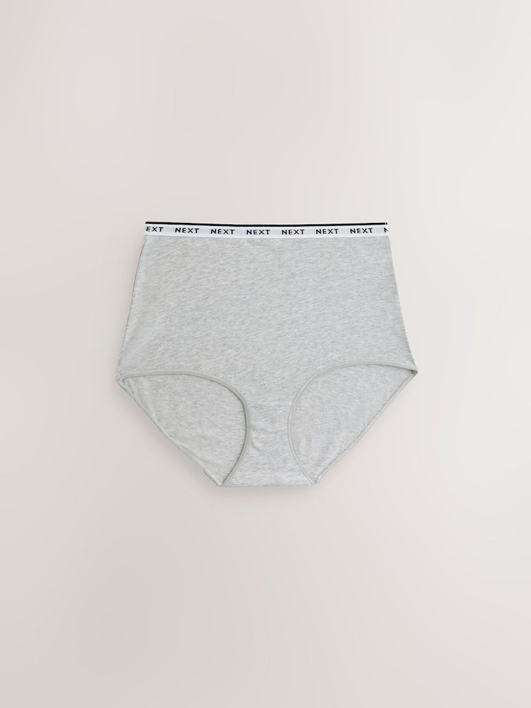 Gingham Print Full Brief Logo Knickers 7 Pack - Image 8 of 10