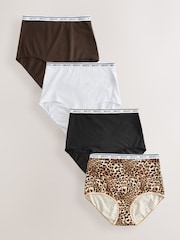 C леопардовым узором - Logo Knickers 4 Pack - Изображение 1 из 6