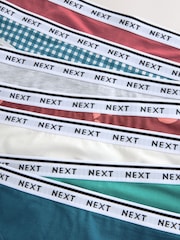 طباعة مربعات - حزمة سراويل داخلية من 7 قطع مصنوعة من القطن ومزينة بشعار - صورة 13 من 13