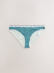 Gingham Print Bikini Logo Knickers 7 Pack - Image 3 of 10