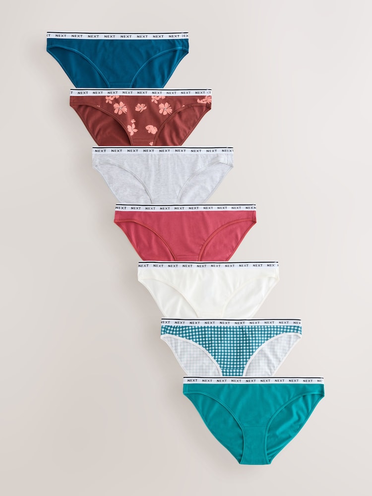 Estampado de cuadros - Pack de 7 bragas con logotipo - Imagen 1 de 13