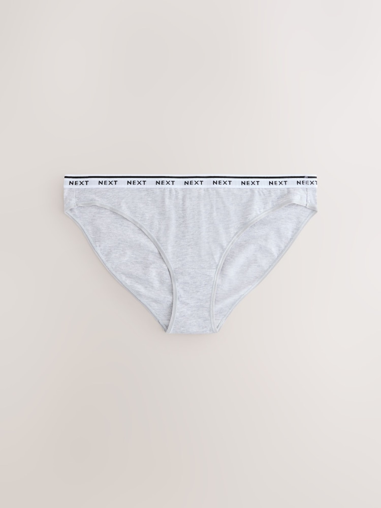 Gingham Print High Leg Logo Knickers 7 Pack - Image 4 of 13