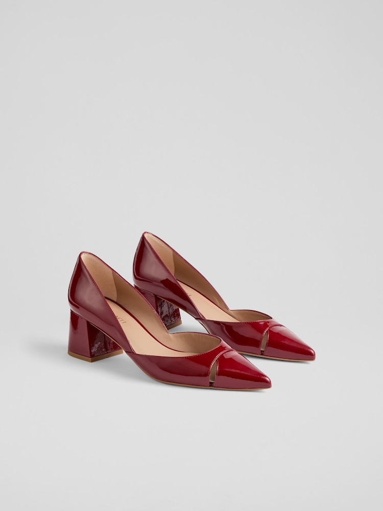 LK Bennett Cecile Patent Cut Out Block čevlji z visoko peto Courts - Slika 2 iz 4 LK Bennett Cecile Patent Cut Out Block čevlji z visoko peto Courts - Slika 2 iz 4