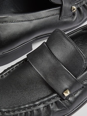 LK Bennett Black Adira Stud Loafers - Image 4 of 4