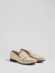 LK Bennett Brown Adira Stud Loafers - Image 2 of 4